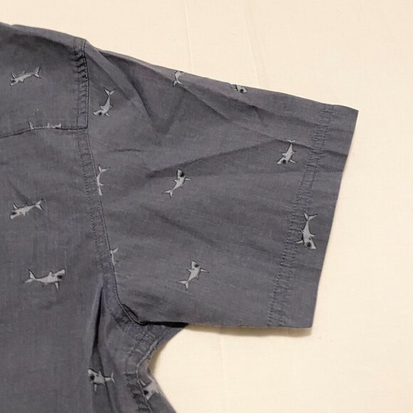 Walker Refinery Shark Print Button Up Shirt Mens Size Large - Picture 15 of 16